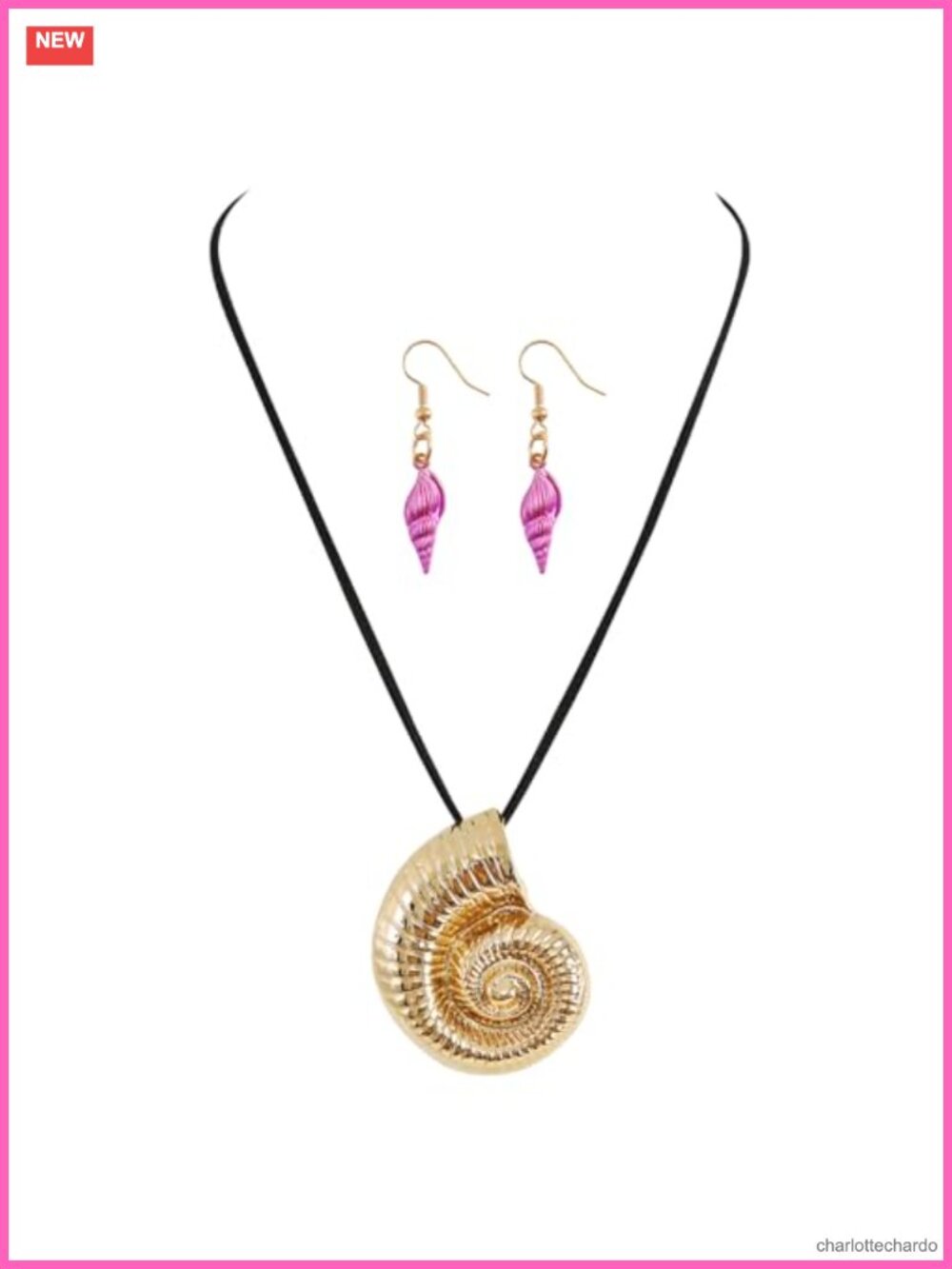 Conch Shell Necklace Earrings Set Sea Witch Costume Accessories